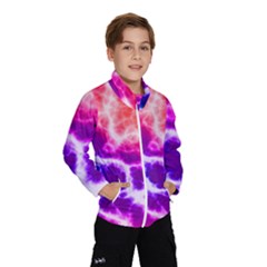 Colorful Tie Dye Pattern Texture Kids  Windbreaker by SpinnyChairDesigns