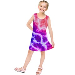 Colorful Tie Dye Pattern Texture Kids  Tunic Dress by SpinnyChairDesigns