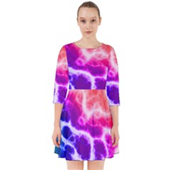 Colorful Tie Dye Pattern Texture Smock Dress by SpinnyChairDesigns