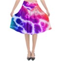 Colorful Tie Dye Pattern Texture Flared Midi Skirt View1