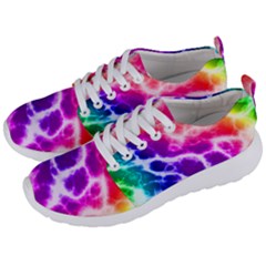 Colorful Tie Dye Pattern Texture Men s Lightweight Sports Shoes by SpinnyChairDesigns