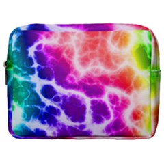 Colorful Tie Dye Pattern Texture Make Up Pouch (large) by SpinnyChairDesigns