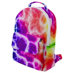 Colorful Tie Dye Pattern Texture Flap Pocket Backpack (small) by SpinnyChairDesigns