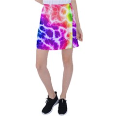 Colorful Tie Dye Pattern Texture Tennis Skirt by SpinnyChairDesigns