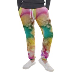 Watercolor Flowers Floral Print Men s Jogger Sweatpants by SpinnyChairDesigns