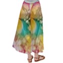 Watercolor Flowers Floral Print Satin Palazzo Pants View2