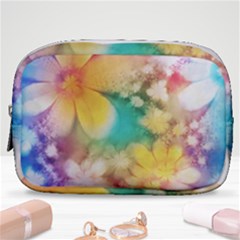 Watercolor Flowers Floral Print Make Up Pouch (small) by SpinnyChairDesigns