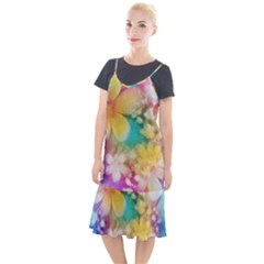 Watercolor Flowers Floral Print Camis Fishtail Dress by SpinnyChairDesigns