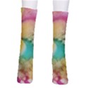 Watercolor Flowers Floral Print Men s Crew Socks View2