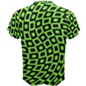 Abstract Black and Green Checkered Pattern Men s Cotton Tee View2