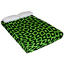 Abstract Black and Green Checkered Pattern Fitted Sheet (Queen Size) View2