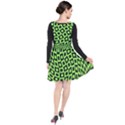 Abstract Black and Green Checkered Pattern Plunge Pinafore Dress View2