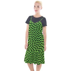 Abstract Black And Green Checkered Pattern Camis Fishtail Dress by SpinnyChairDesigns