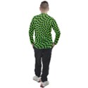 Abstract Black and Green Checkered Pattern Men s Pique Long Sleeve Tee View2