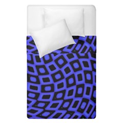 Abstract Black and Purple Checkered Pattern Duvet Cover Double Side (Single Size)