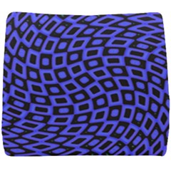 Abstract Black And Purple Checkered Pattern Seat Cushion by SpinnyChairDesigns