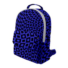 Abstract Black And Purple Checkered Pattern Flap Pocket Backpack (large) by SpinnyChairDesigns