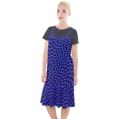 Abstract Black And Purple Checkered Pattern Camis Fishtail Dress by SpinnyChairDesigns