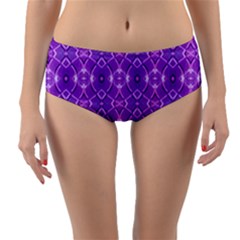 Geometric Galaxy Pattern Print Reversible Mid-waist Bikini Bottoms by dflcprintsclothing