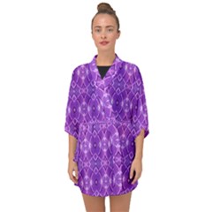 Geometric Galaxy Pattern Print Half Sleeve Chiffon Kimono by dflcprintsclothing