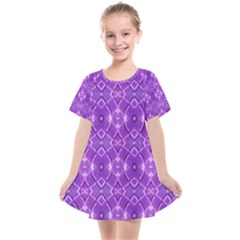 Geometric Galaxy Pattern Print Kids  Smock Dress by dflcprintsclothing