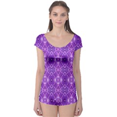 Geometric Galaxy Pattern Print Boyleg Leotard  by dflcprintsclothing