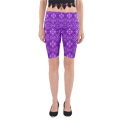 Geometric Galaxy Pattern Print Yoga Cropped Leggings by dflcprintsclothing