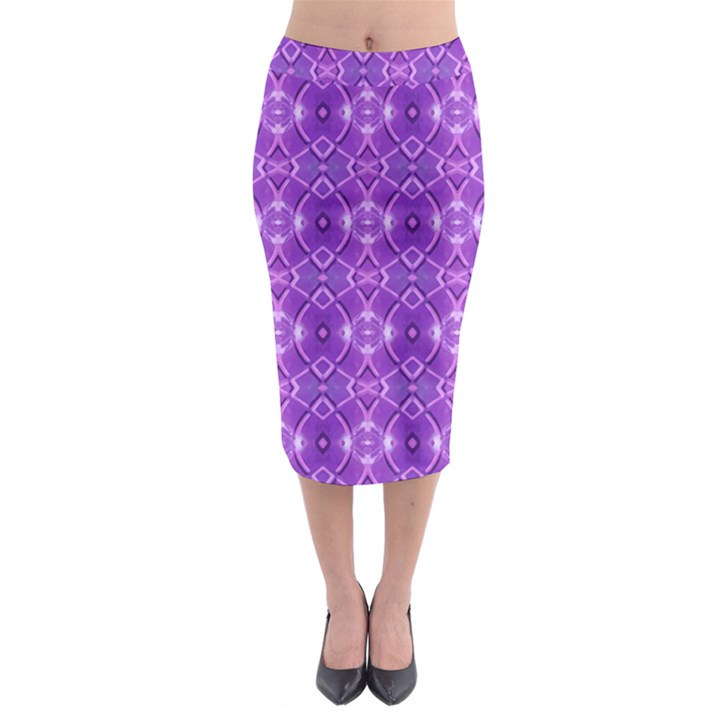 Geometric Galaxy Pattern Print Midi Pencil Skirt