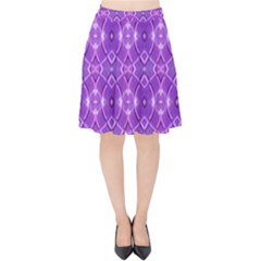 Geometric Galaxy Pattern Print Velvet High Waist Skirt