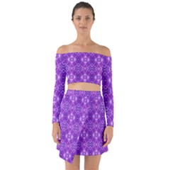 Geometric Galaxy Pattern Print Off Shoulder Top With Skirt Set by dflcprintsclothing