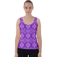 Geometric Galaxy Pattern Print Velvet Tank Top