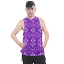 Geometric Galaxy Pattern Print Men s Sleeveless Hoodie View1