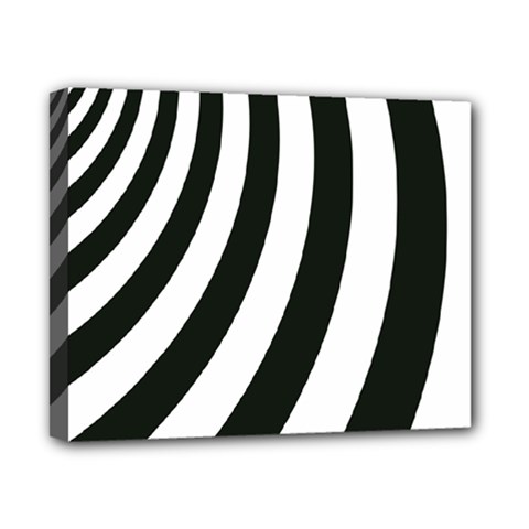 Black And White Zebra Stripes Pattern Canvas 10  X 8  (stretched) by SpinnyChairDesigns