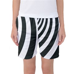 Black And White Zebra Stripes Pattern Women s Basketball Shorts by SpinnyChairDesigns