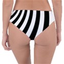 Black and White Zebra Stripes Pattern Reversible Classic Bikini Bottoms View2