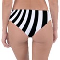 Black and White Zebra Stripes Pattern Reversible Classic Bikini Bottoms View4