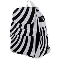 Black And White Zebra Stripes Pattern Top Flap Backpack by SpinnyChairDesigns