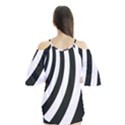 Black and White Zebra Stripes Pattern Flutter Tees View2