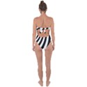 Black and White Zebra Stripes Pattern Tie Back One Piece Swimsuit View2