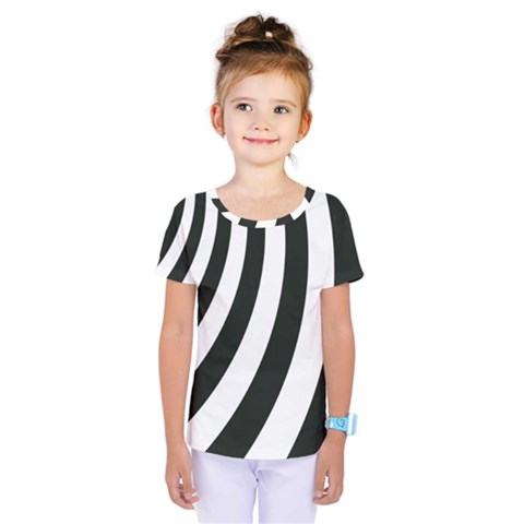 Black And White Zebra Stripes Pattern Kids  One Piece Tee by SpinnyChairDesigns