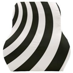 Black And White Zebra Stripes Pattern Car Seat Back Cushion  by SpinnyChairDesigns