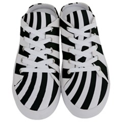 Black And White Zebra Stripes Pattern Half Slippers by SpinnyChairDesigns