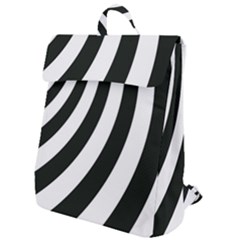 Black And White Zebra Stripes Pattern Flap Top Backpack by SpinnyChairDesigns