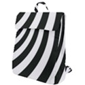 Black and White Zebra Stripes Pattern Flap Top Backpack View1