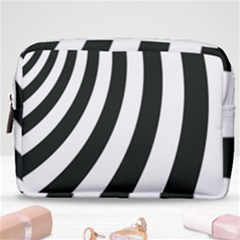 Black And White Zebra Stripes Pattern Make Up Pouch (medium) by SpinnyChairDesigns