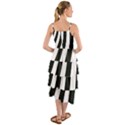 Black and White Zebra Stripes Pattern Layered Bottom Dress View2