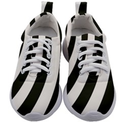 Black And White Zebra Stripes Pattern Kids Athletic Shoes by SpinnyChairDesigns