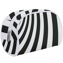 Black And White Zebra Stripes Pattern Makeup Case (large) by SpinnyChairDesigns