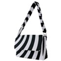 Black and White Zebra Stripes Pattern Full Print Messenger Bag (M) View1