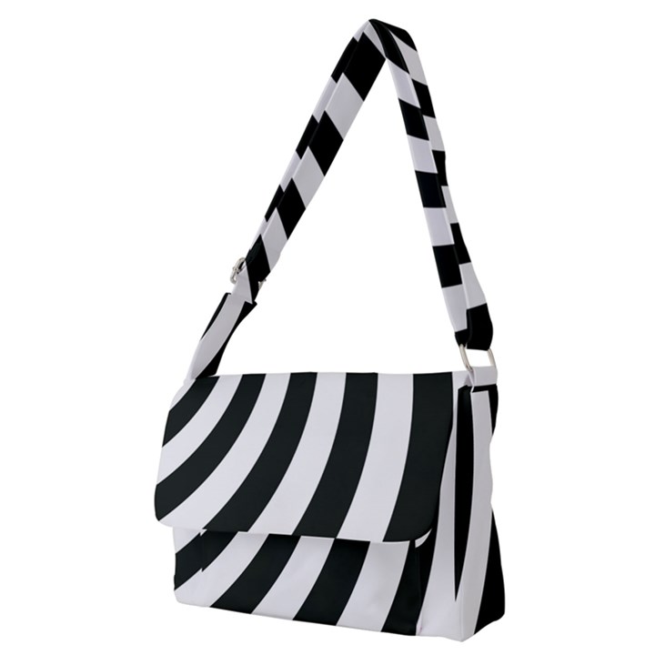 Black and White Zebra Stripes Pattern Full Print Messenger Bag (M)